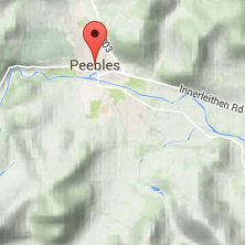 peebles - Terrain map of Peebles and surrrounding area